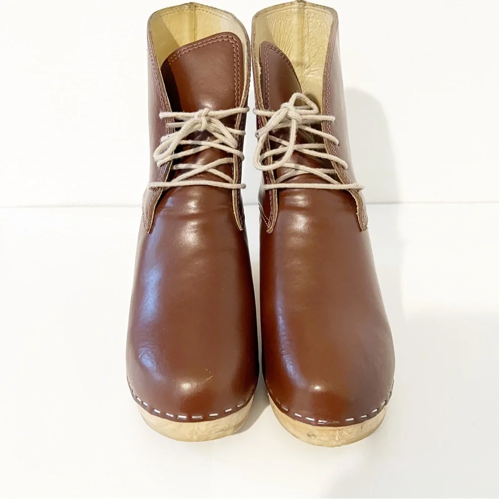 Maguba Casablanca Wedge Clog Lace-Up Booties-Women’s Size-US 10/EU 41